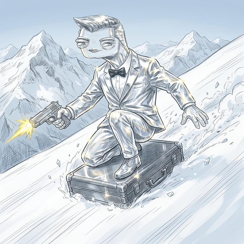 Alpine Escape — $BOND meme artwork