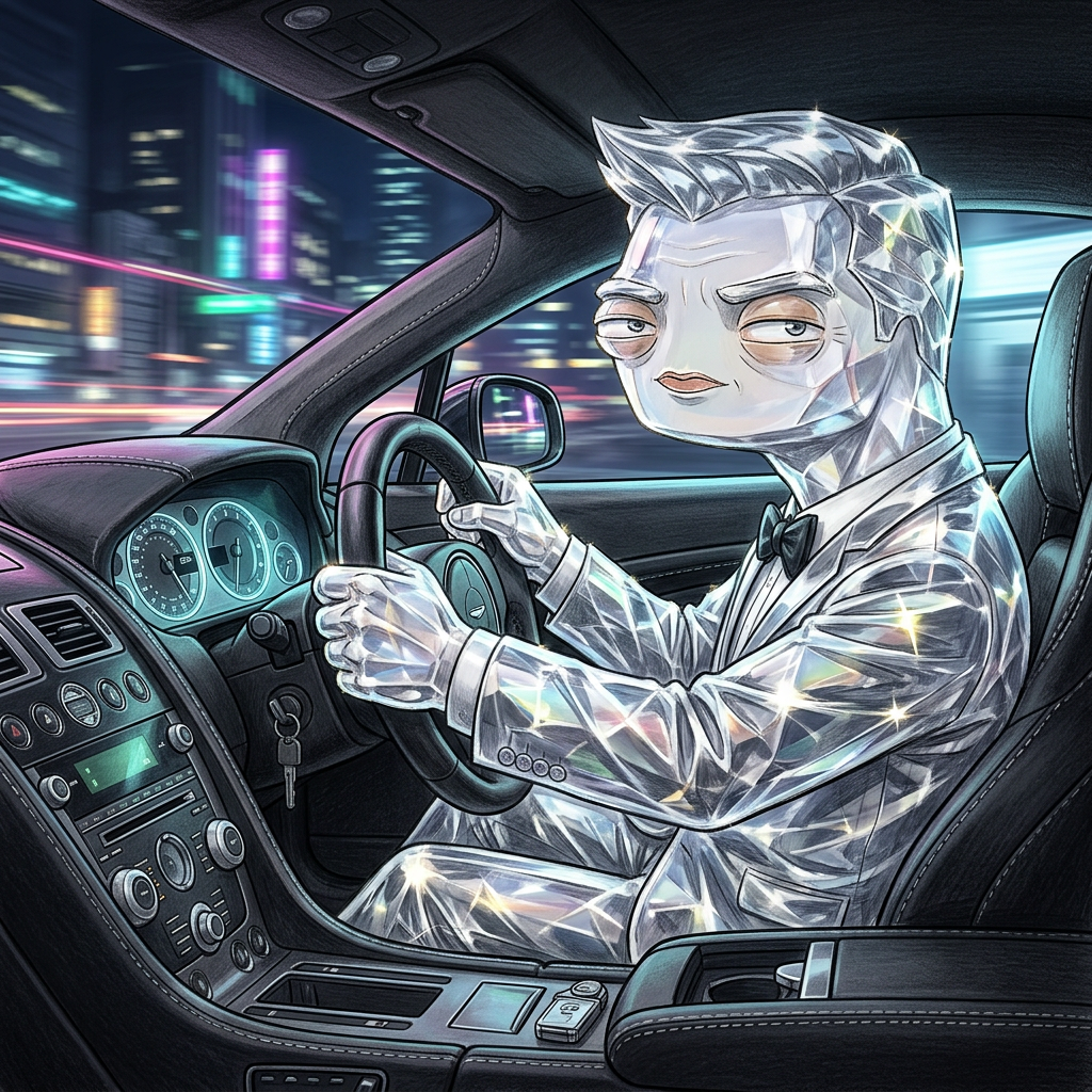 Midnight Driver — $BOND meme artwork