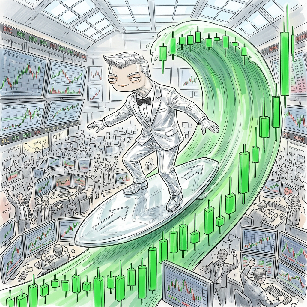 Green Wave — $BOND meme artwork