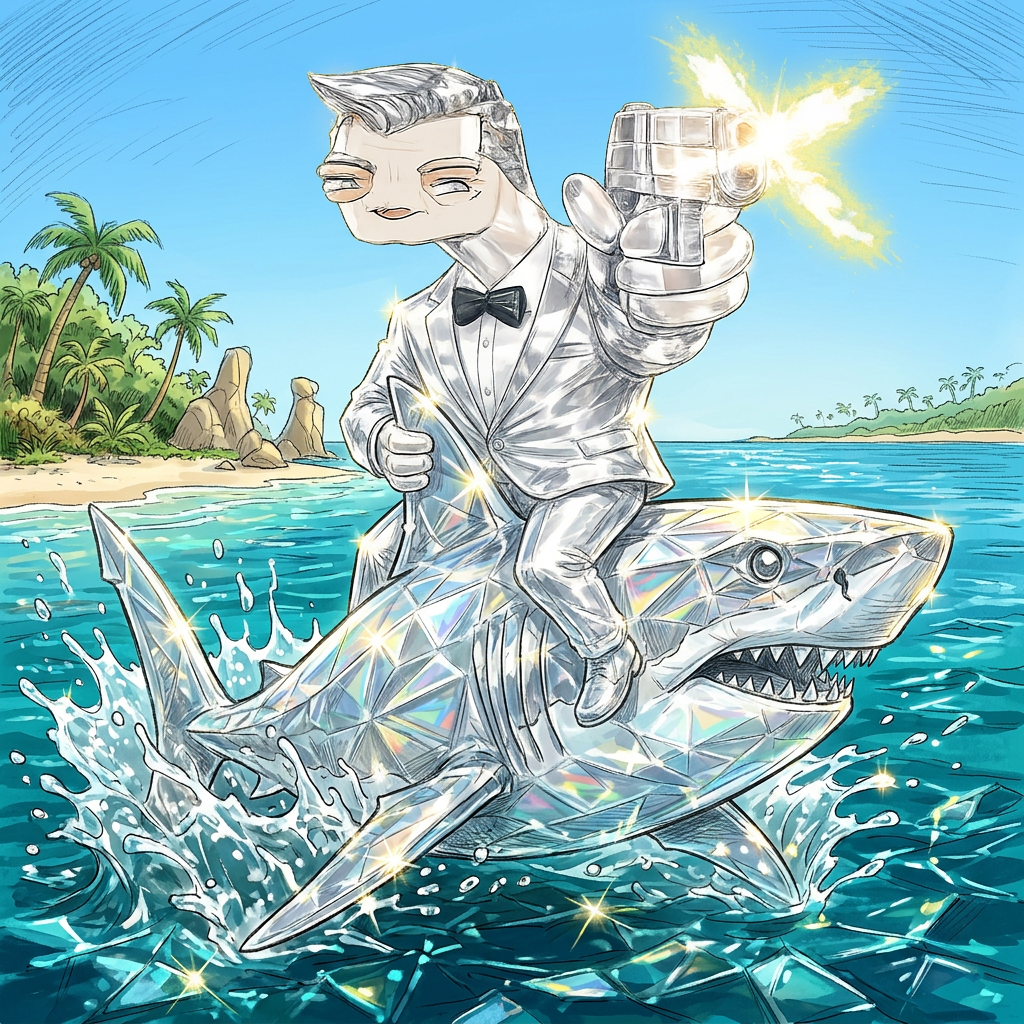 Shark Mode — $BOND meme artwork